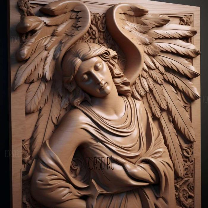 Angel series 4 stl model for CNC